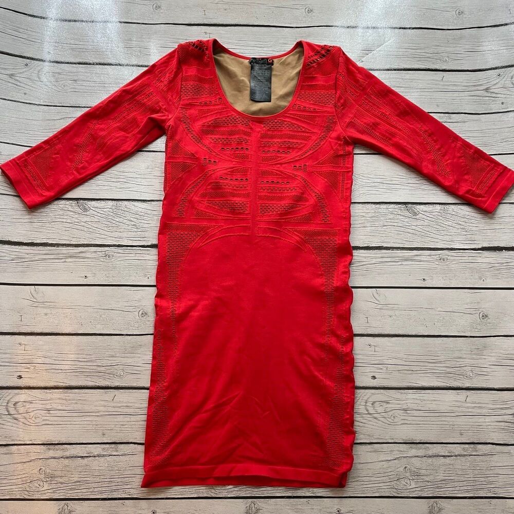Akeelah Seamless G Red Dress by Guess - Picture 4 of 8